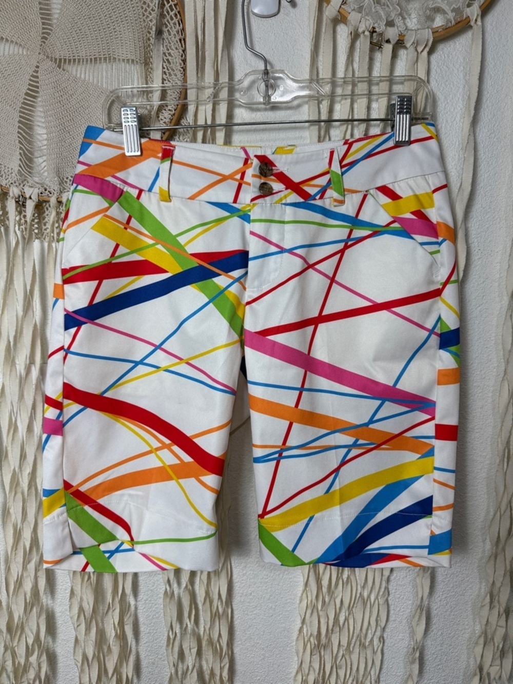 Loudmouth Ladies Scribble Print Bermuda Short US4